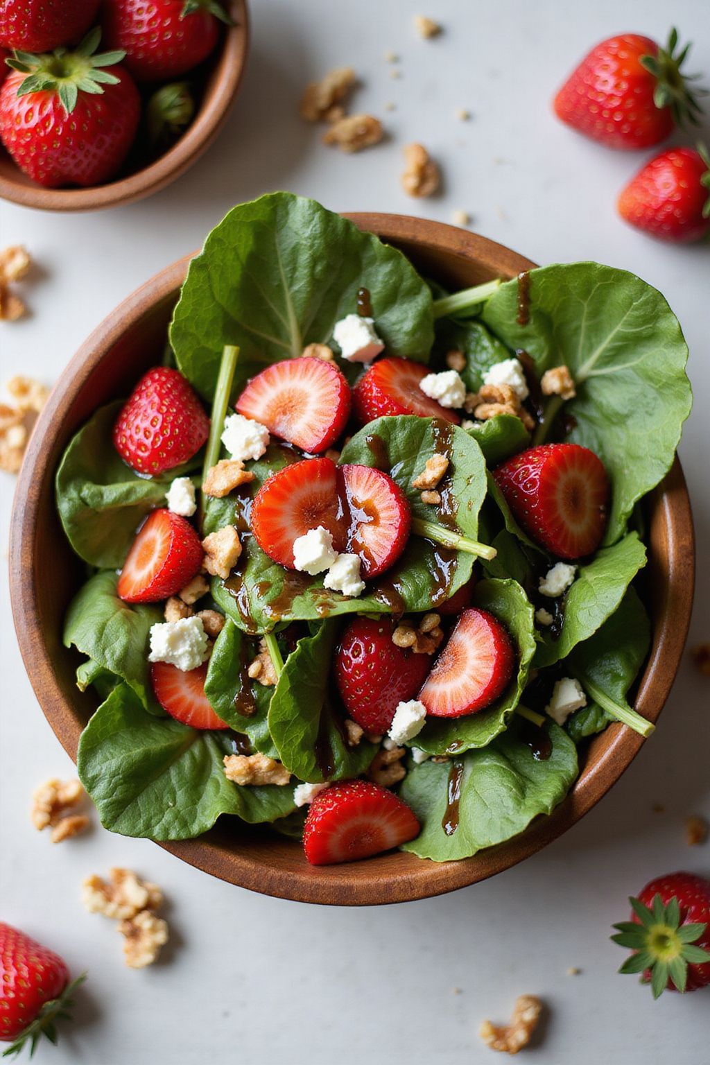 Spinach and Strawberry Salad with Balsamic Glaze