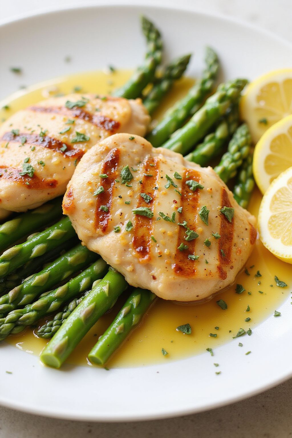 Spring Chicken with Asparagus and Garlic Butter