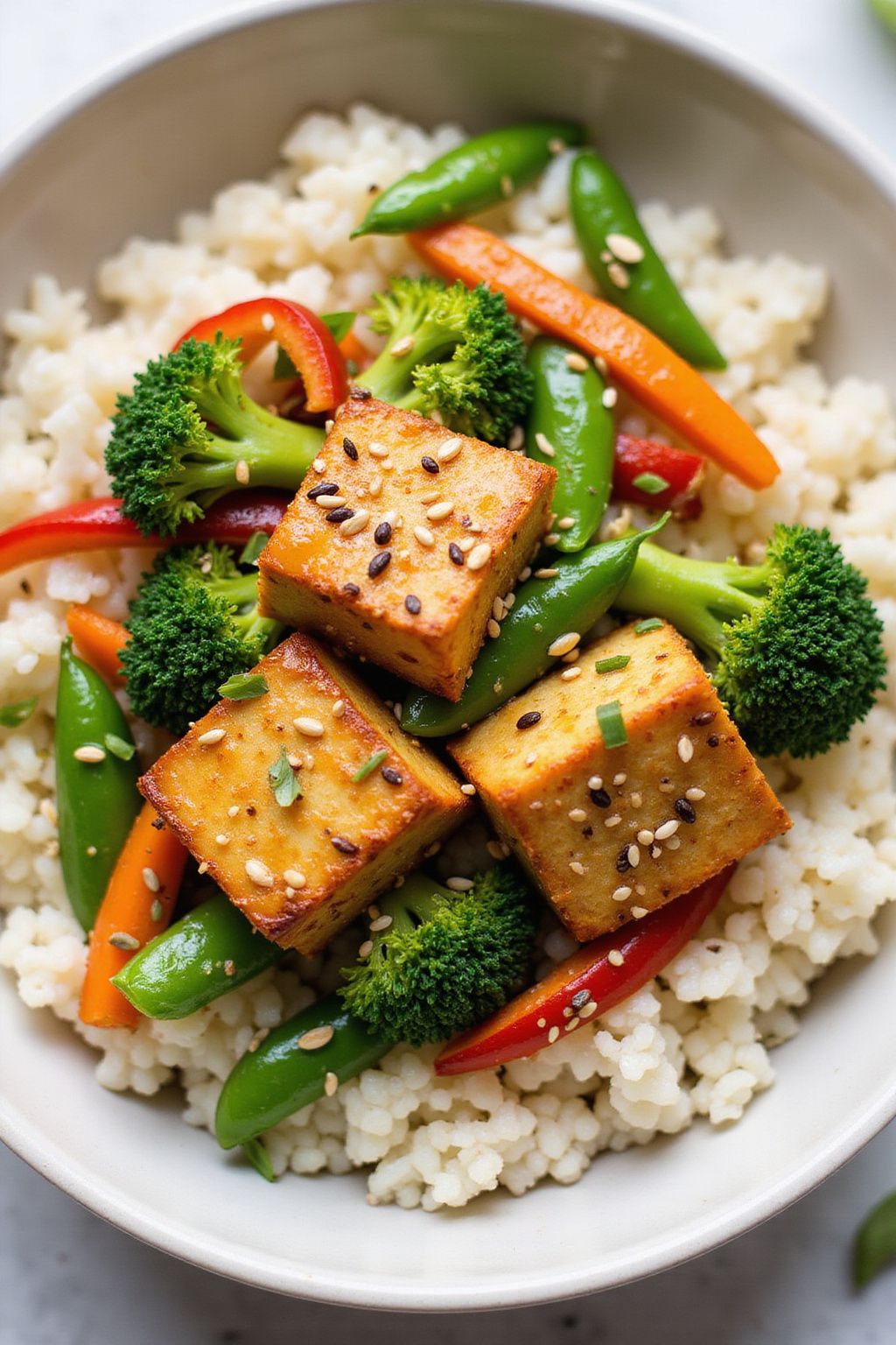 Spring Vegetable Stir-Fry with Tofu