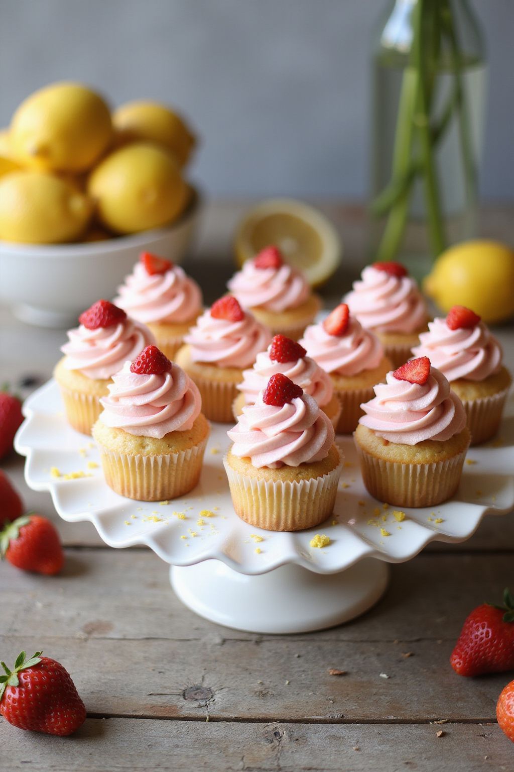 Strawberry Lemonade Cupcakes  