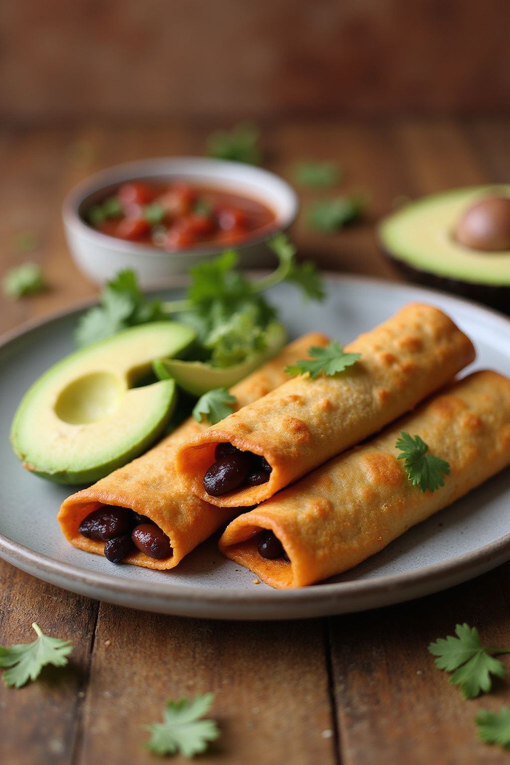 Sweet Potato and Black Bean Taquitos  