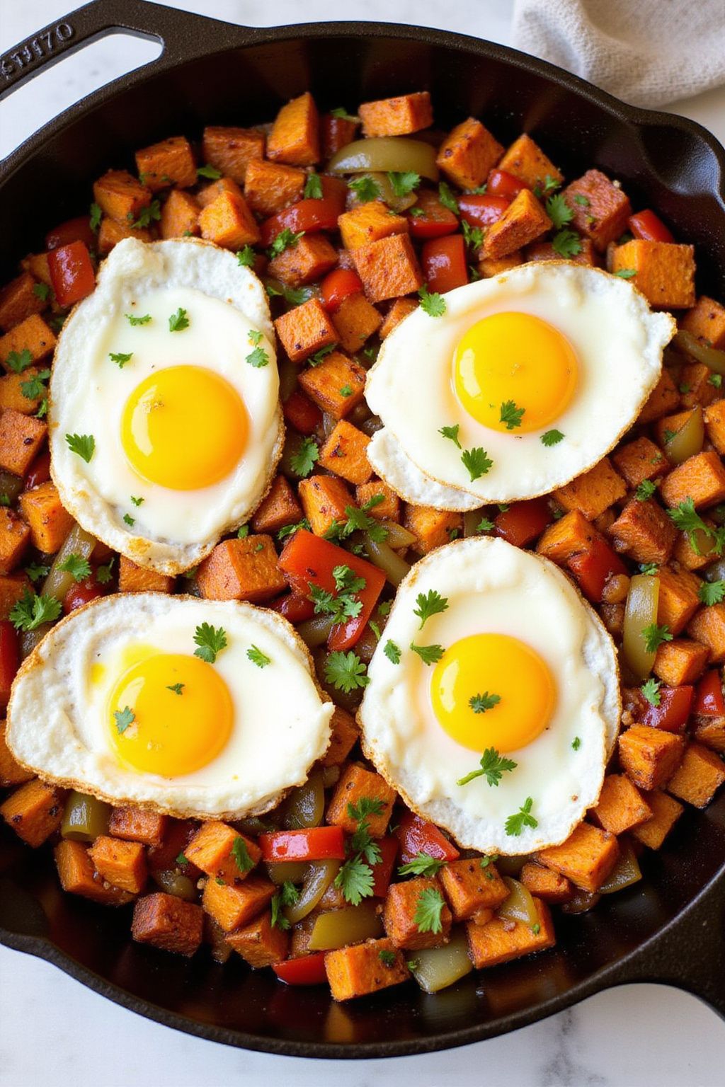 Sweet Potato Hash with Eggs