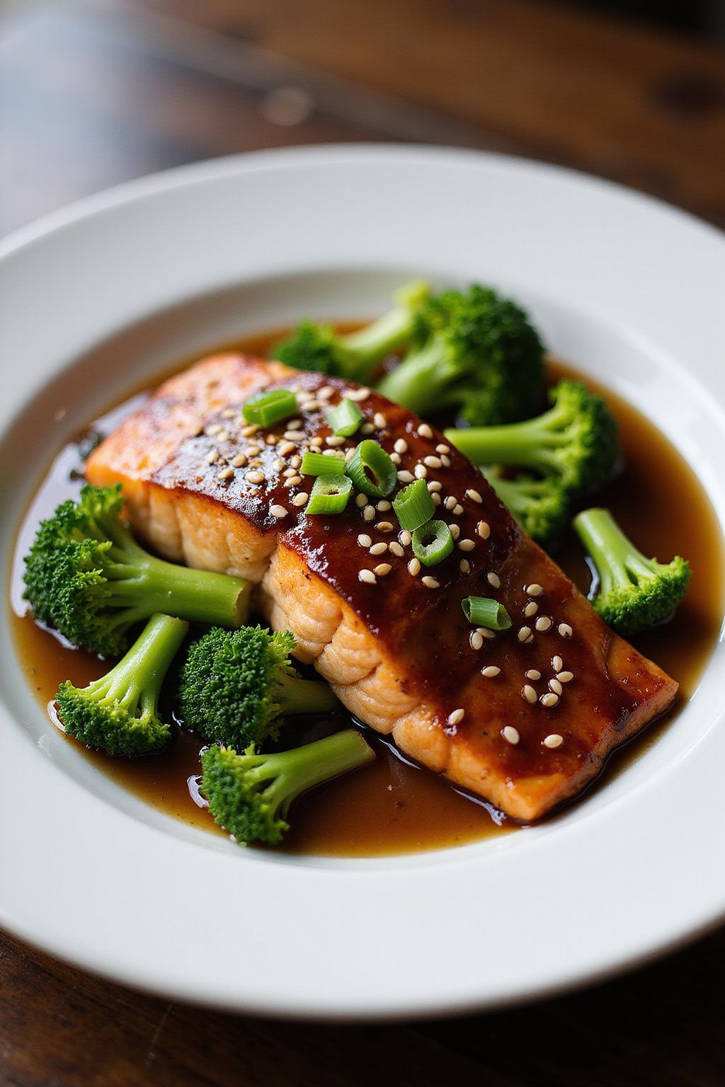 Teriyaki Salmon with Broccoli  