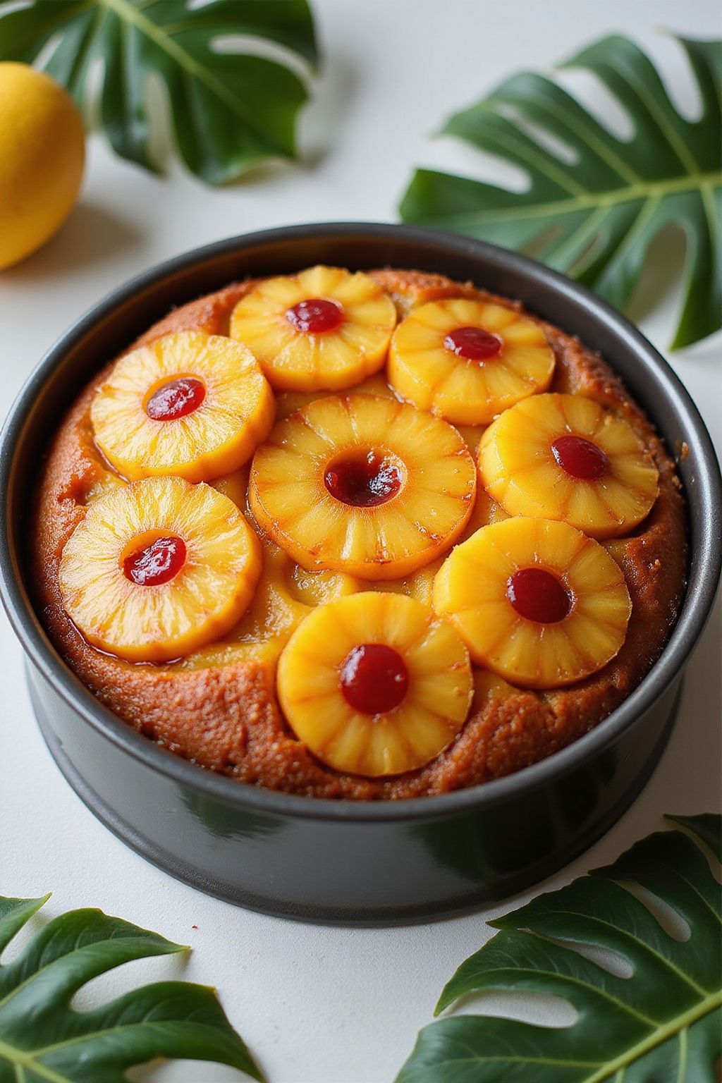 Tropical Mango Pineapple Upside-Down Cake