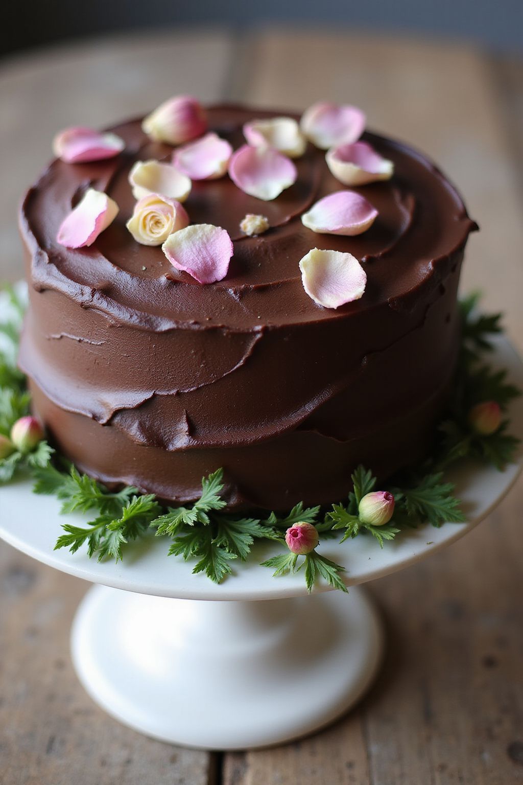 Velvet Rose Chocolate Cake