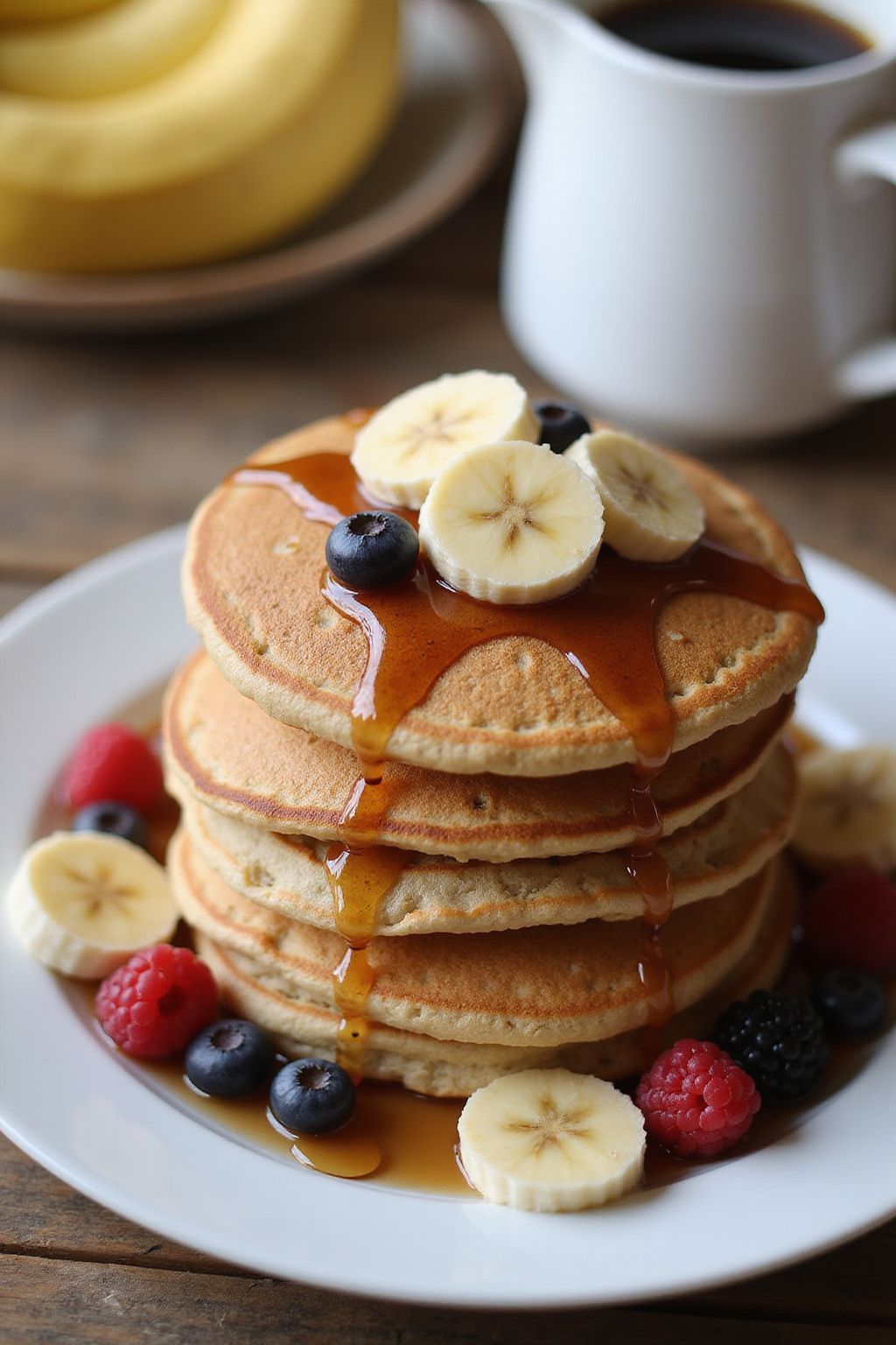 Whole Wheat Banana Pancakes  