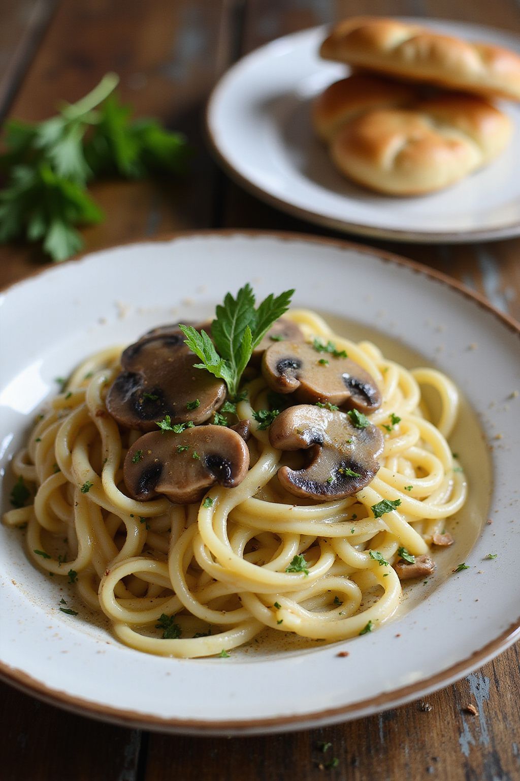 Wild Mushroom and Truffle Oil Pasta 