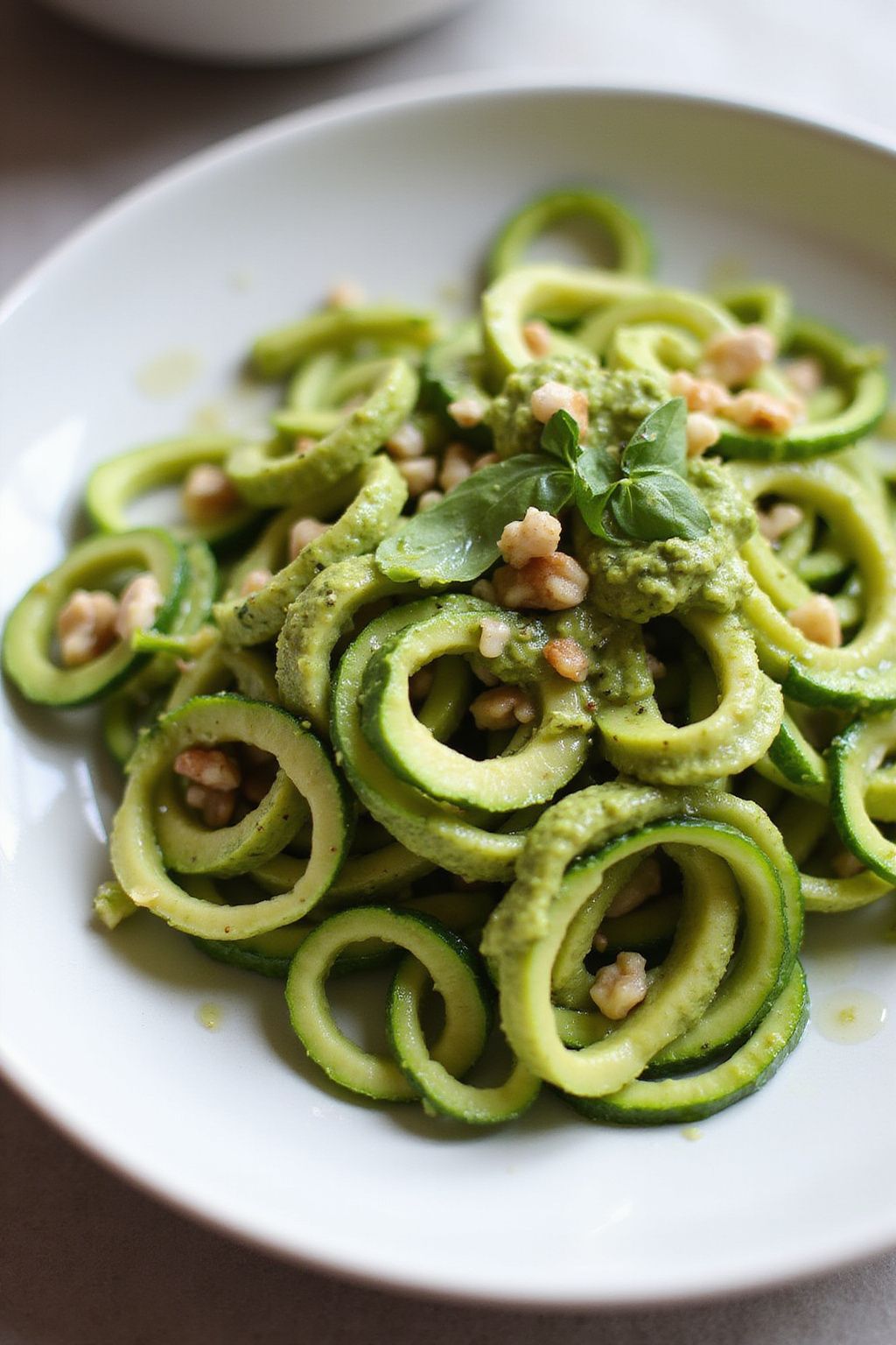 Zucchini Noodles with Avocado Pesto  